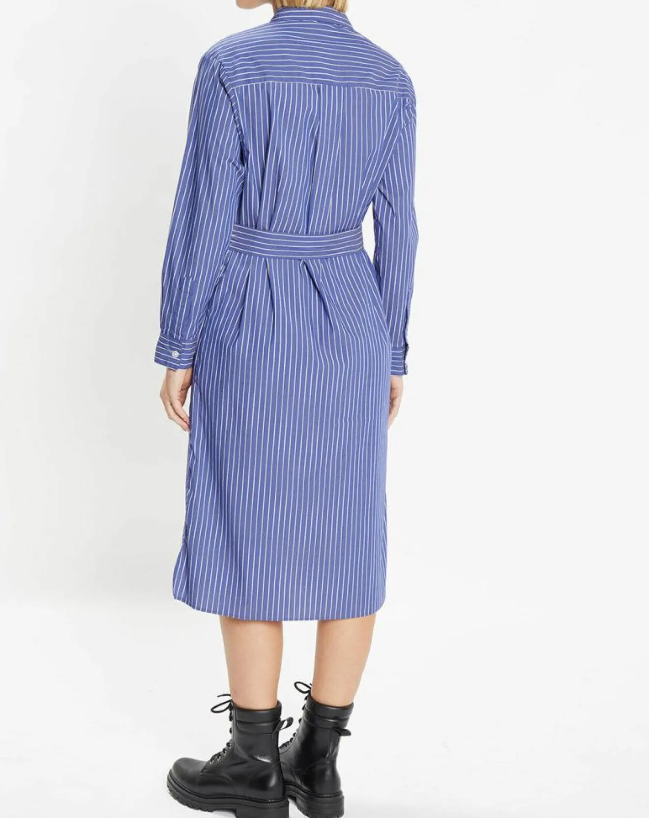 Femme Jodhpur Robe Alix rayée blanc/bleu