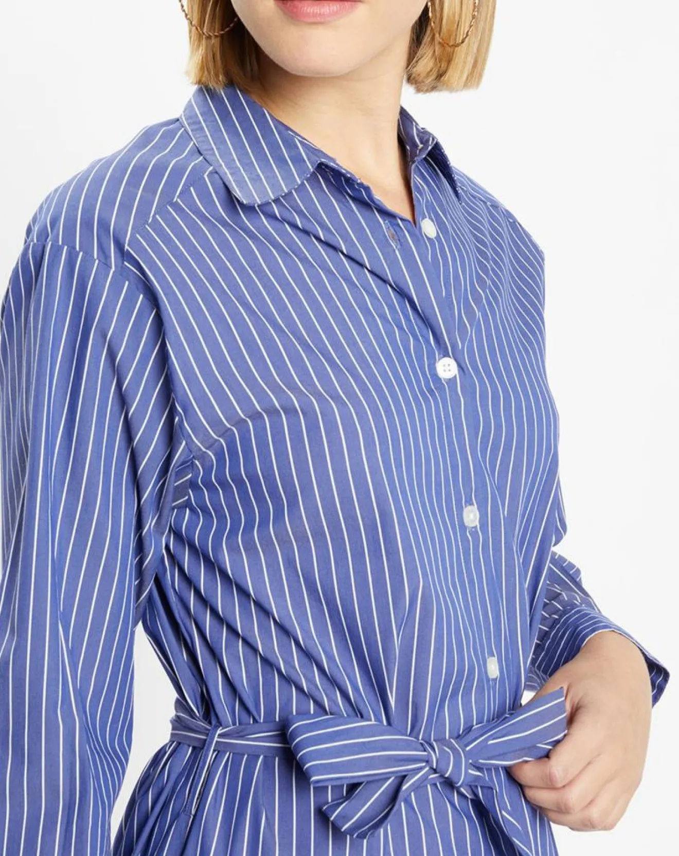 Femme Jodhpur Robe Alix rayée blanc/bleu