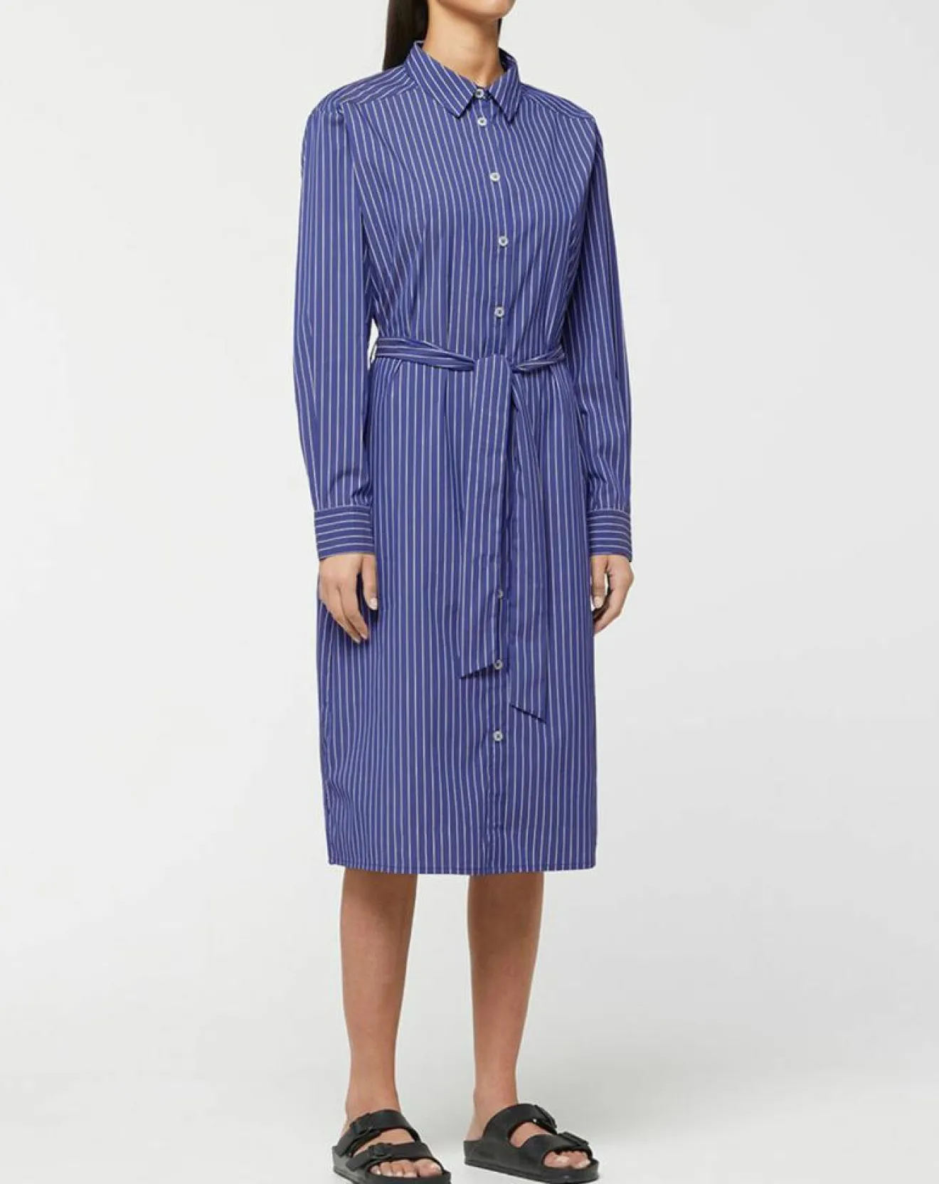 Femme Jodhpur Robe Alix rayée blanc/bleu