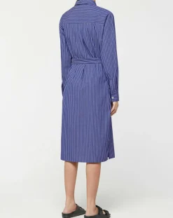 Femme Jodhpur Robe Alix rayée blanc/bleu