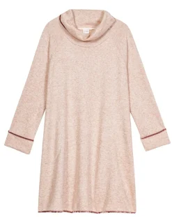 Femme Le Chat Robe Alpaga beige rose