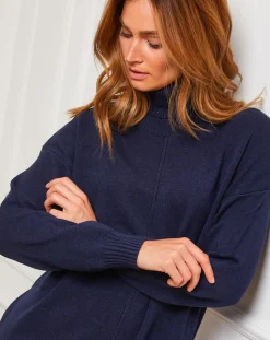 Discount Fleur de cachemire Robe Anna marine