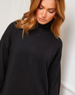 Hot Fleur de cachemire Robe Anna noire