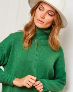 Femme Fleur de cachemire Robe Anna verte