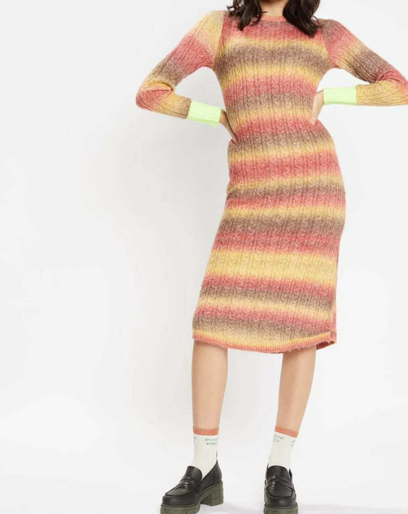 Femme Manoush Robe Arc-en-ciel multicolore