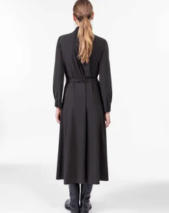Femme Indies Robe avec Ceinture Oscar noire