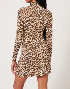 Femme Manoush Robe Basic imprimée léopard