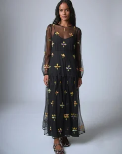 Outlet Manoush Robe Bloom Romance noire