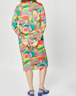 Outlet Manoush Robe Caftan Purple Country Pop fluo