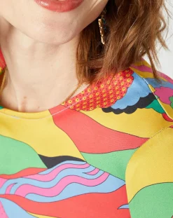 Outlet Manoush Robe Caftan Purple Country Pop fluo