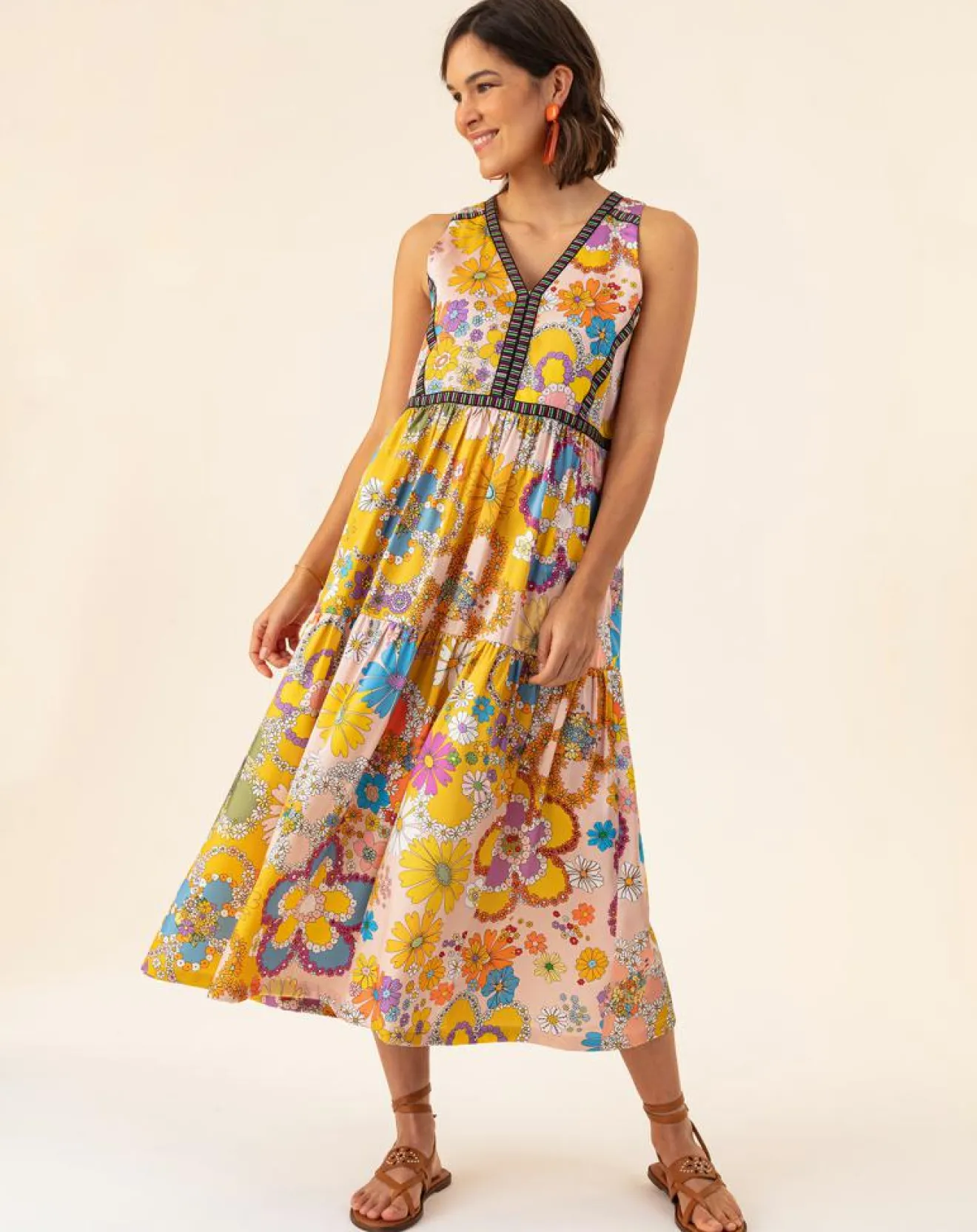 Best Bleu Blanc Rouge Robe Capucine bouquet/pois