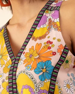 Best Bleu Blanc Rouge Robe Capucine bouquet/pois