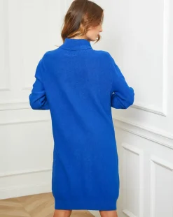 Femme Fleur de cachemire Robe Charlotte bleu roi
