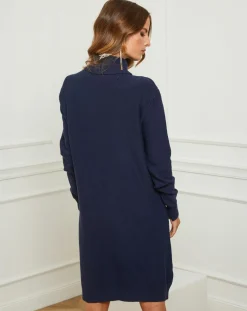 Best Fleur de cachemire Robe Charlotte marine