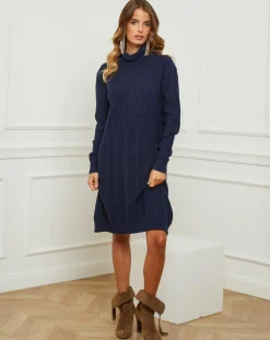 Best Fleur de cachemire Robe Charlotte marine