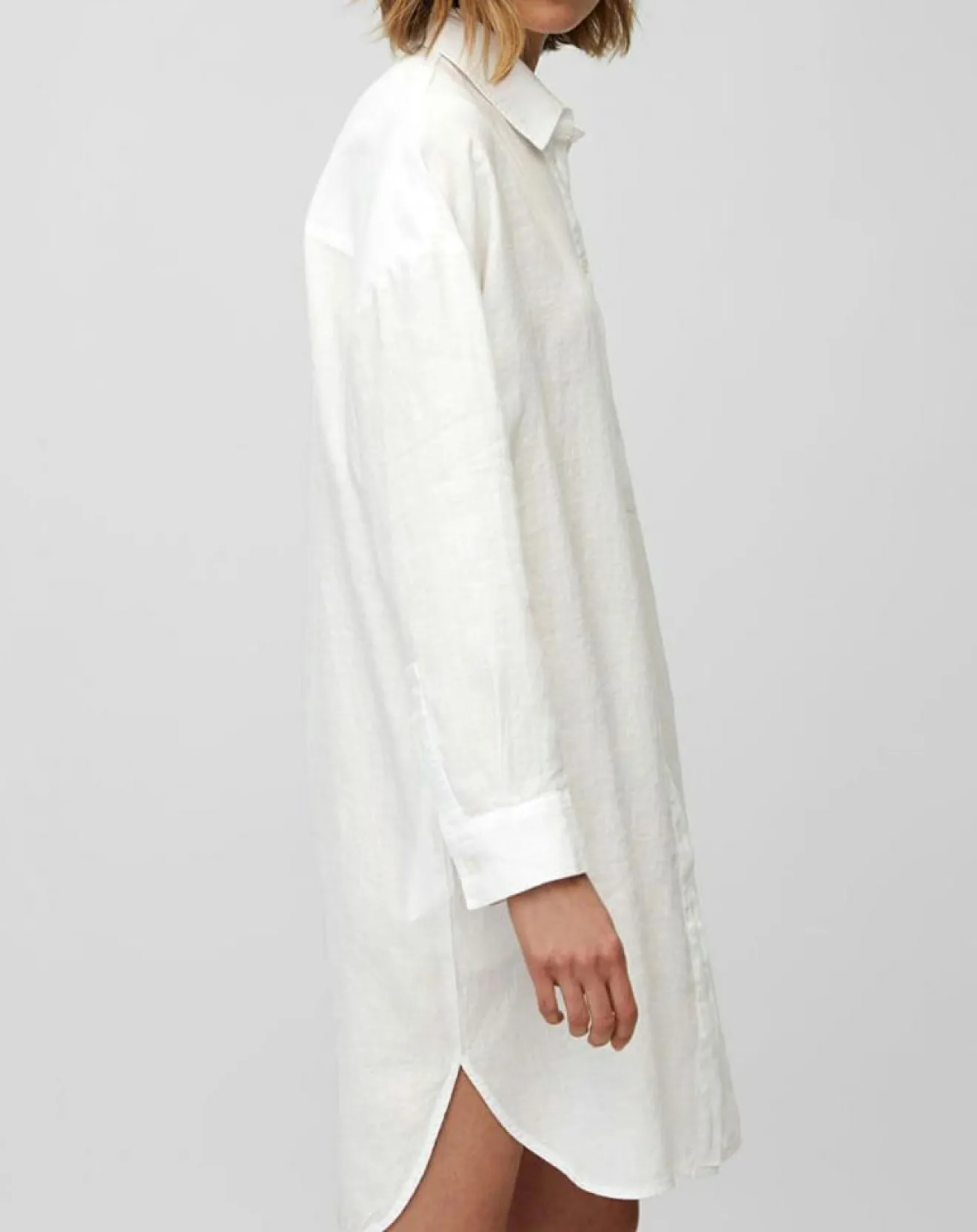 Femme Marc O'Polo Robe chemise 100% Lin blanche
