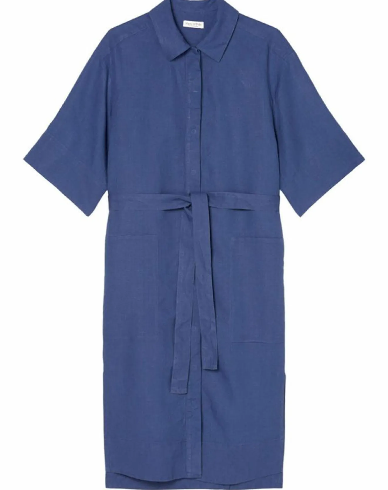 Best Marc O'Polo Robe Chemise 100% Lin Mid bleu moyen