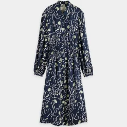 Femme Scotch & Soda Robe Chemise Cosmos bleu nuit/violet