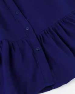 Femme An'ge Robe chemise courte Mira bleu électrique