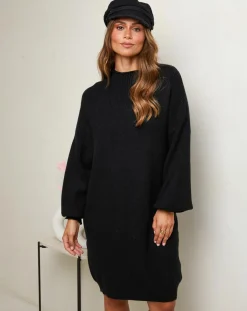 Online Soft Cashmere Robe Claudine noire