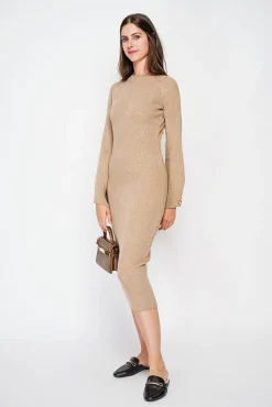 Sale C&Jo Robe col montant camel