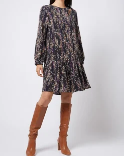 Femme Esprit Robe courte à motif et découpe multicolore