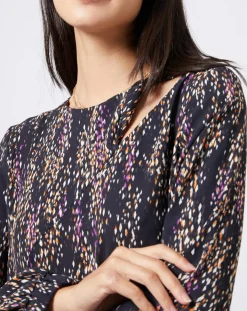 Femme Esprit Robe courte à motif et découpe multicolore