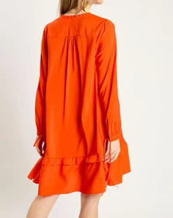 Femme Scotch & Soda Robe courte à volants rouge