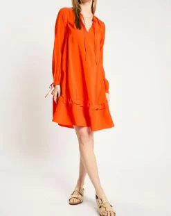 Femme Scotch & Soda Robe courte à volants rouge