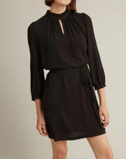 Femme Cyrillus Robe courte col victorien noir foncé