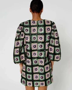 Outlet Manoush Robe courte Crochet Paillette noire