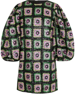 Outlet Manoush Robe courte Crochet Paillette noire