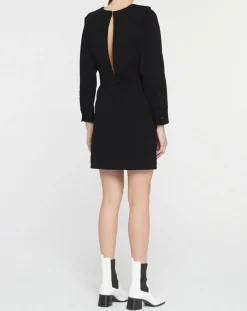 Femme Galeries Lafayette Robe courte en Coton bio Clara unie noire