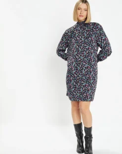 Femme Galeries Lafayette Robe courte et droite Cannelle imprimé fantaisie multicolore