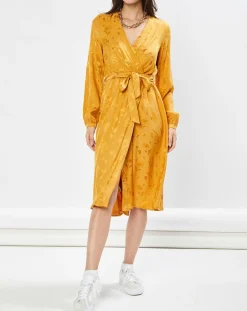 Femme La Petite Etoile Robe Dana motifs ton sur ton orange