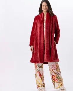 Clearance Le Chat Robe de chambre en peluche flanelle Essentiel tomette