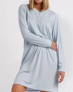 Femme Admas Classic Robe de chambre Juno bleu ciel