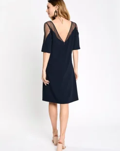 Best Esprit Robe de céremonie v lurex bi matière bleu marine