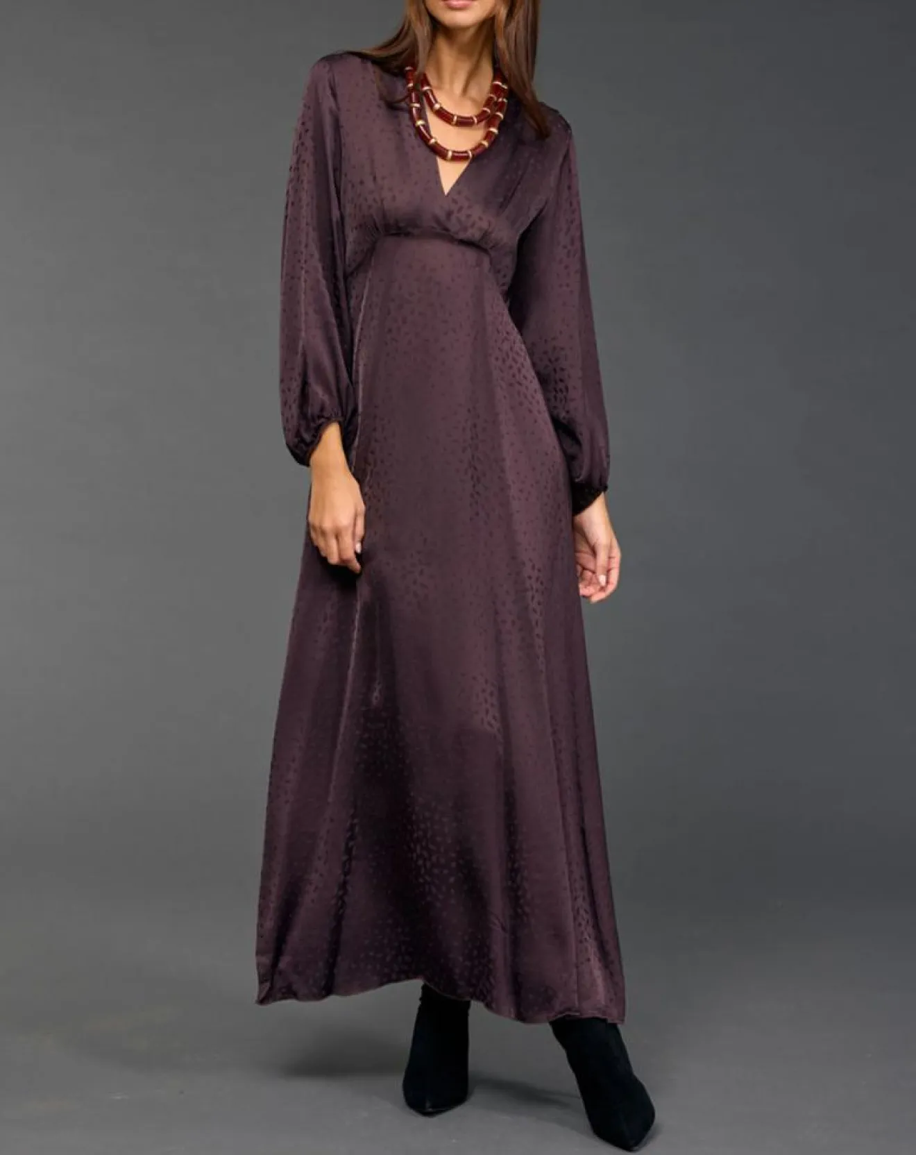 Femme Lauren Vidal Robe Eliza raisin