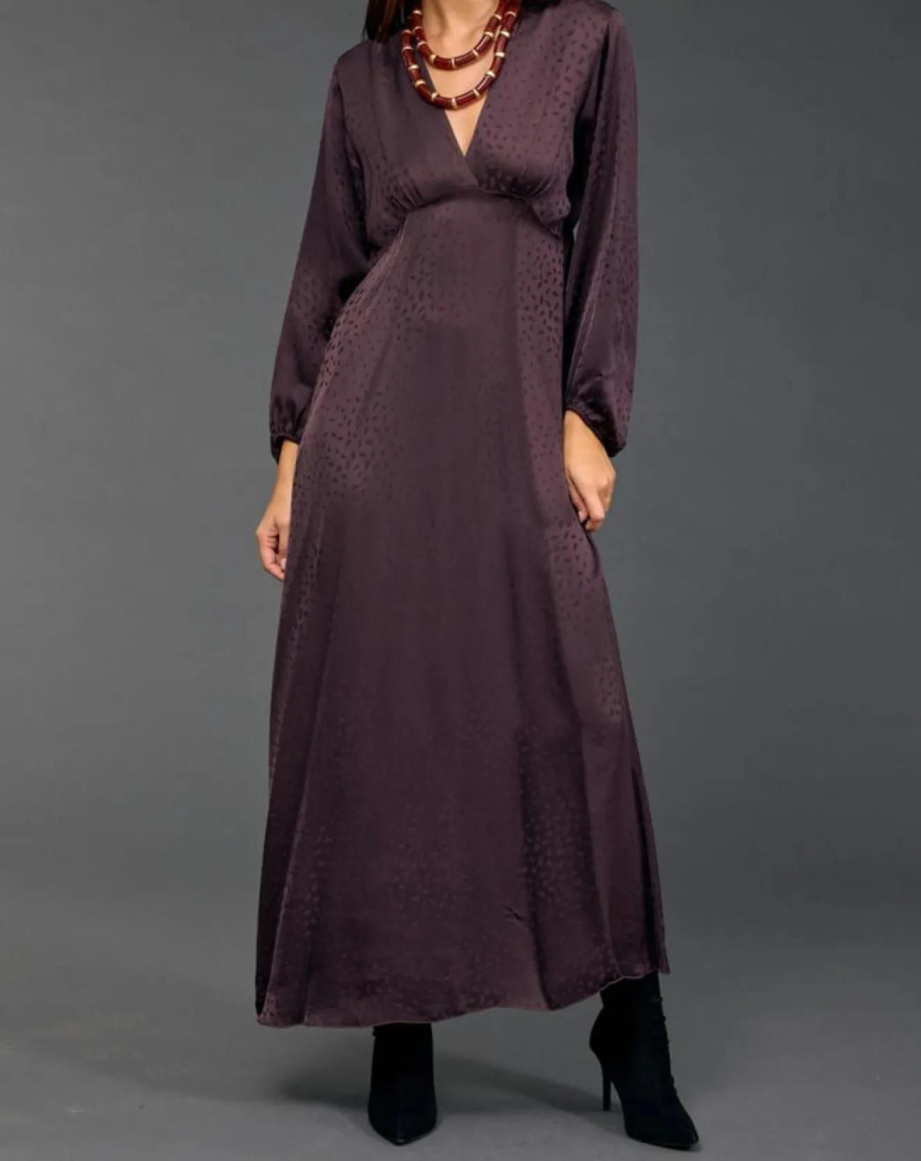 Femme Lauren Vidal Robe Eliza raisin