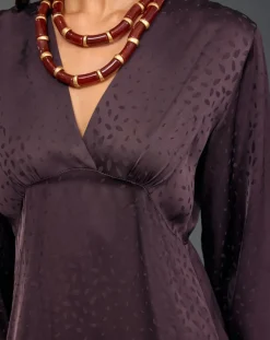 Femme Lauren Vidal Robe Eliza raisin