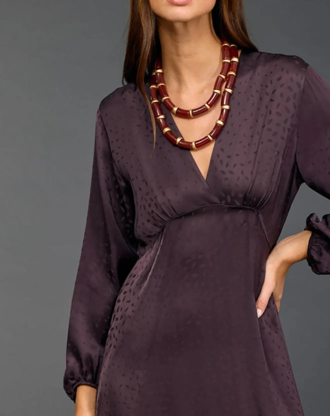 Femme Lauren Vidal Robe Eliza raisin