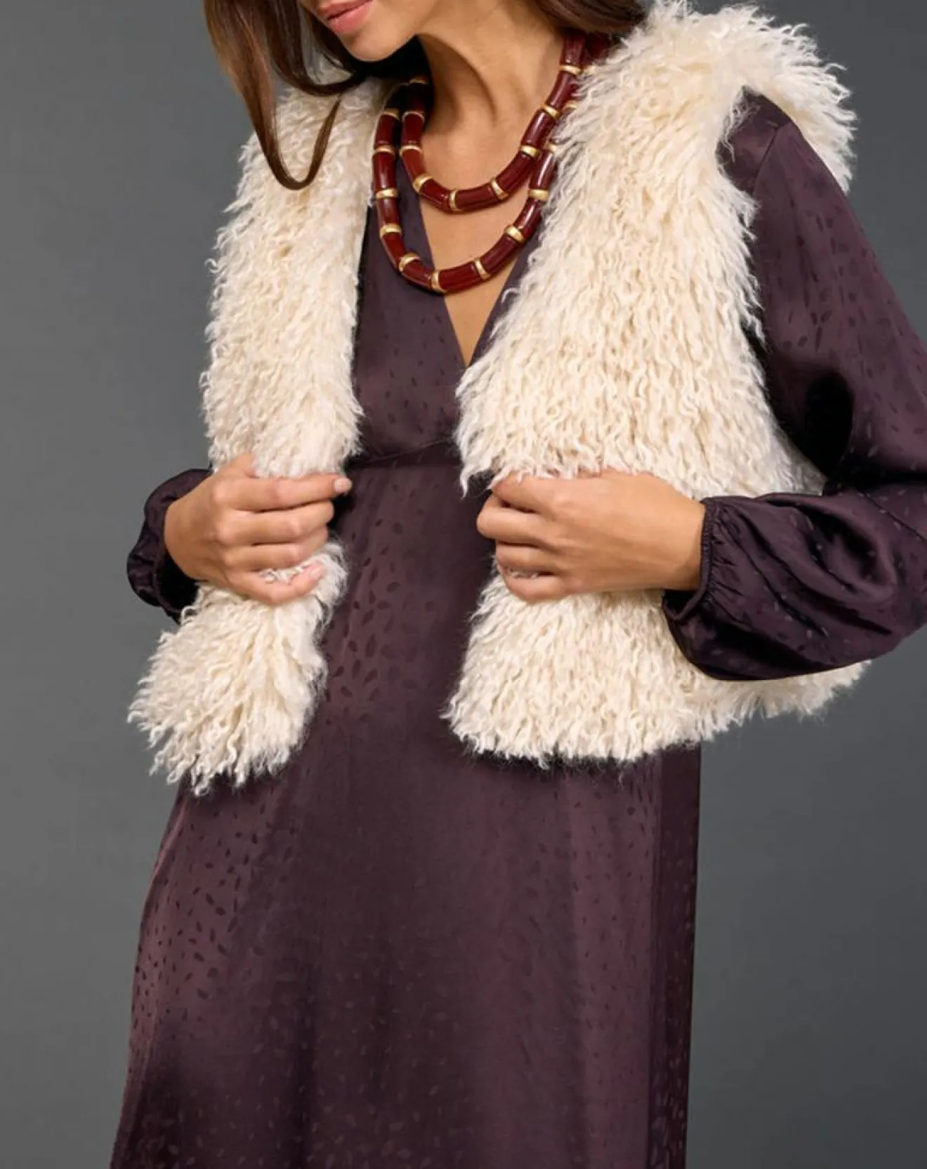 Femme Lauren Vidal Robe Eliza raisin