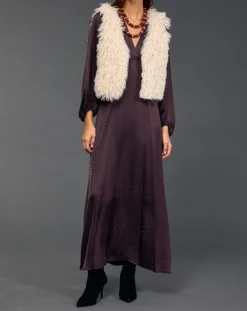 Femme Lauren Vidal Robe Eliza raisin