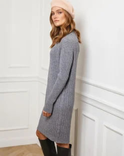 Clearance Fleur de cachemire Robe Emma grise