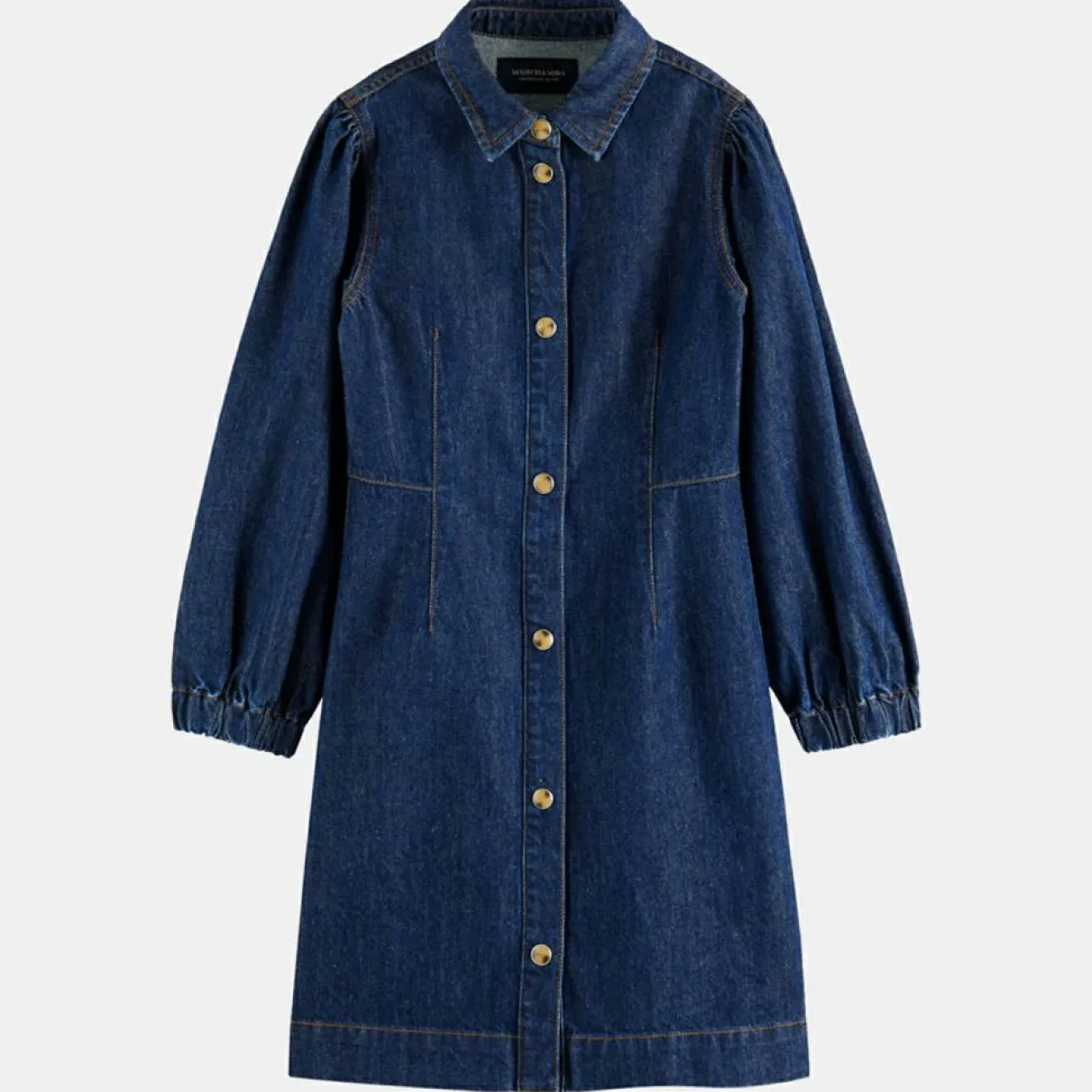 Enfant Scotch & Soda Robe en Jean Ballon en Toile de coton bleu foncé