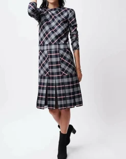 Femme John Galliano Robe en Laine & Soie Romy marine