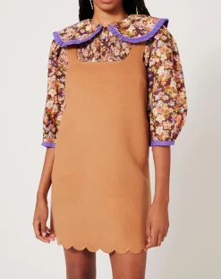 Online Manoush Robe en Laine mélangée Gabardine camel