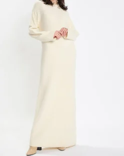 Femme Marc O'Polo Robe en Laine mélangée maxi longue écru
