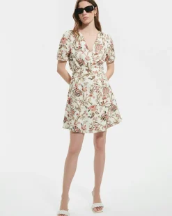 Femme Zapa Robe en Lin mélangé Russelina imprimée